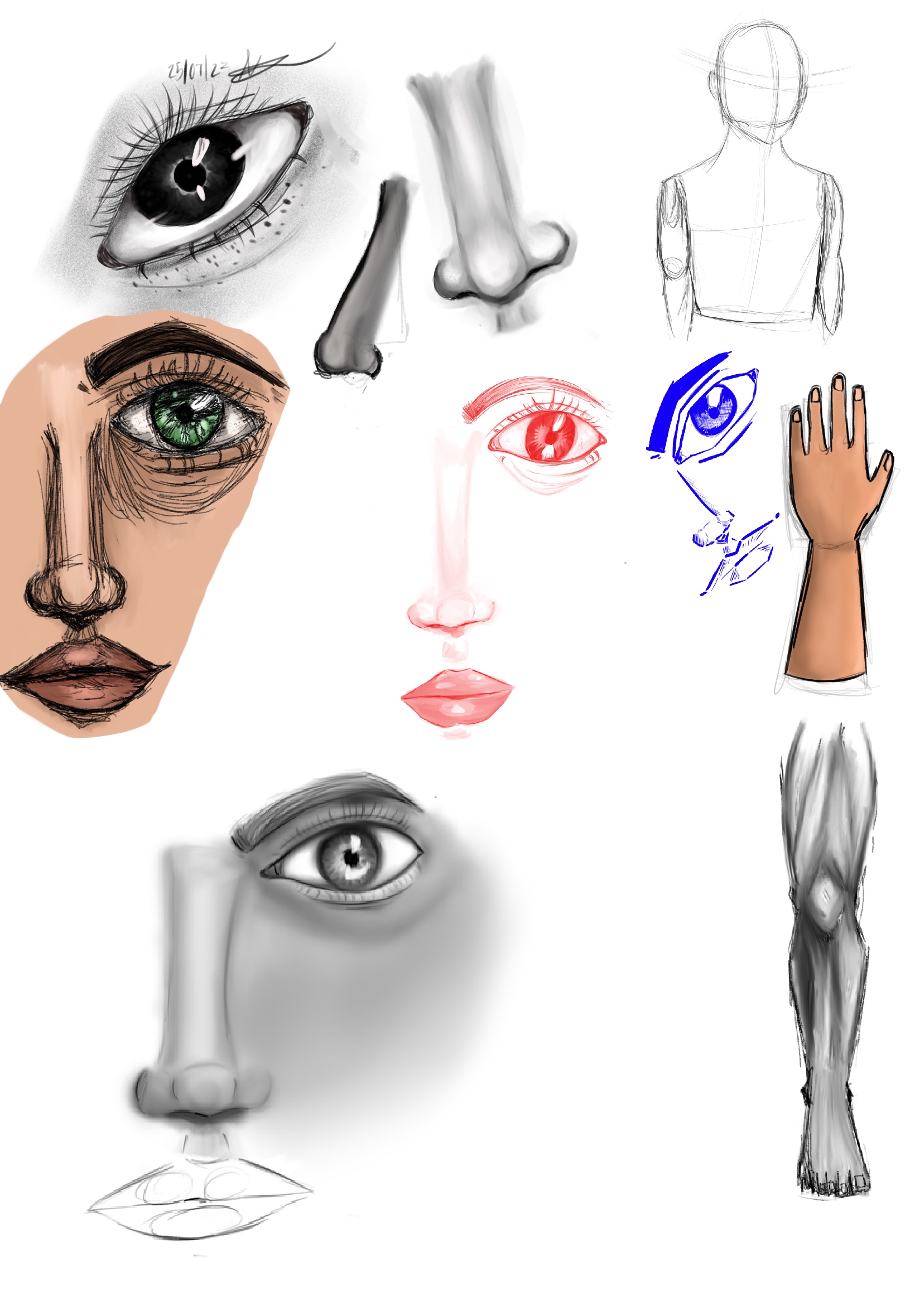 Realism study sketches
